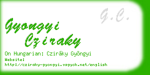 gyongyi cziraky business card