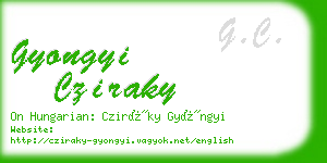 gyongyi cziraky business card